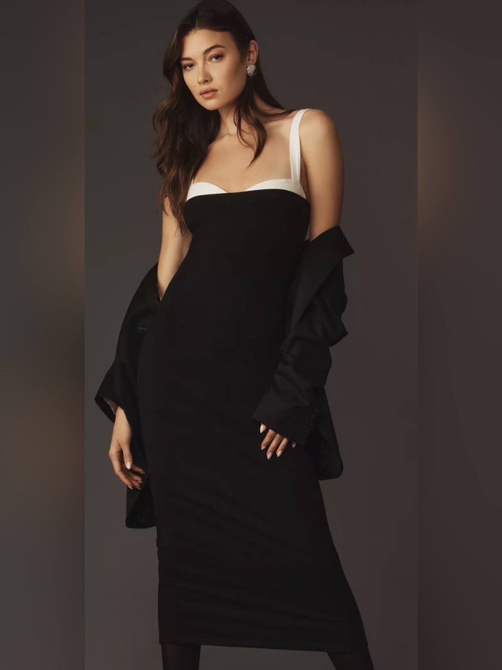 NWT!!  Reformation Nelle Black and Cream Dress